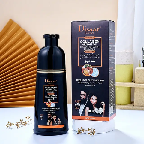 Shampoing DISAAR anti-cheveux blanc au collagène - 400 ml