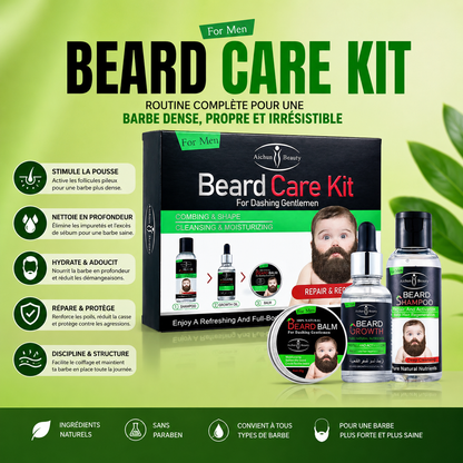 Beard Care Kit – Pour une barbe dense, propre et irrésistible