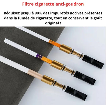 Pack de Filtres Cigarette Anti-Goudron avec Boîtier de Transport